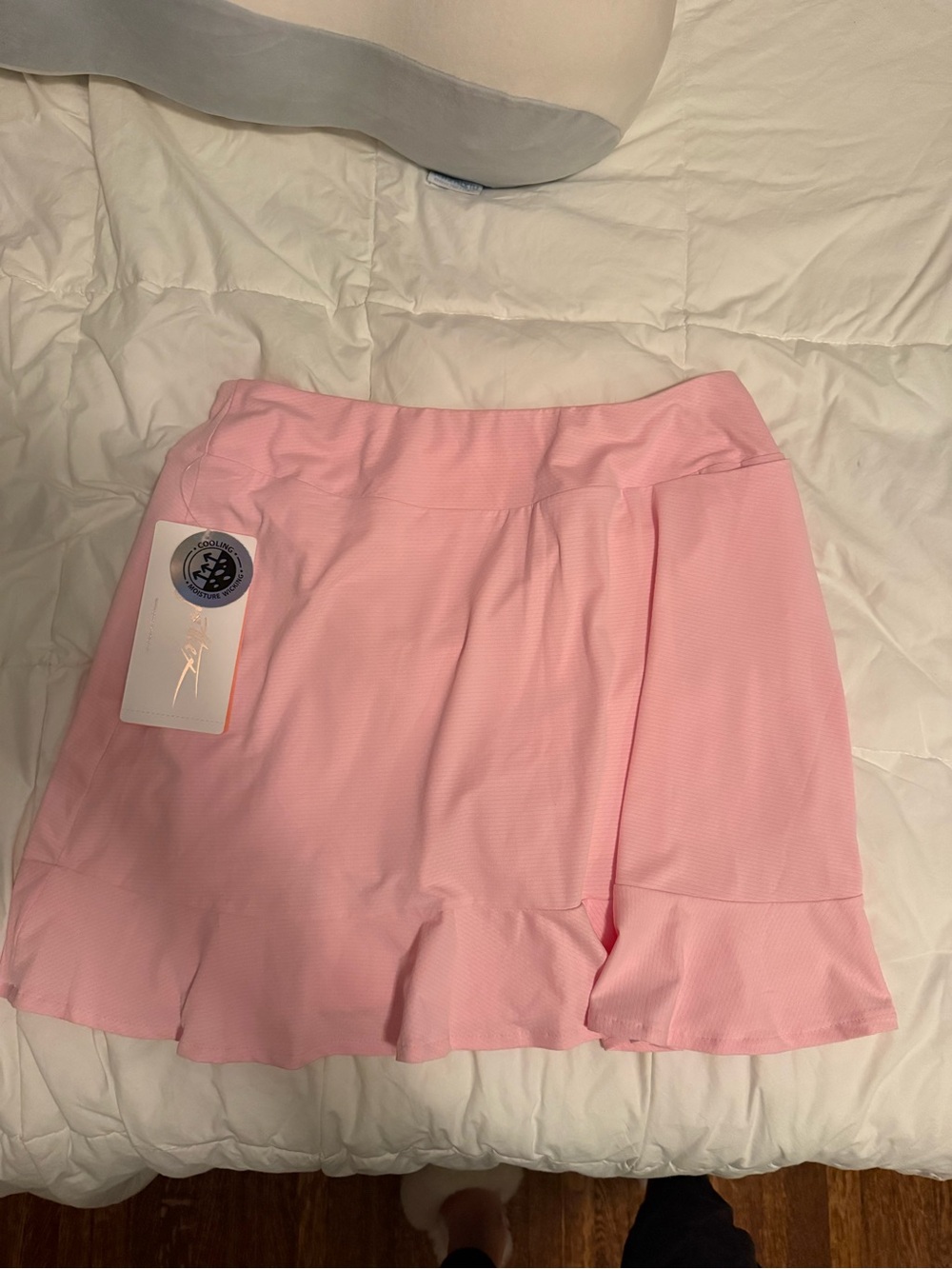 Pink Women's Ruffle Hem Athletic Skort